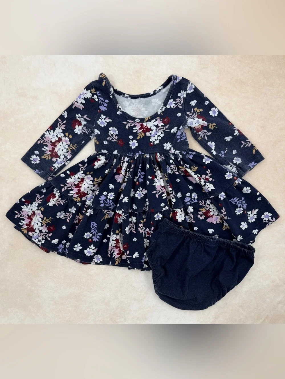 Janie and Jack navy tiered